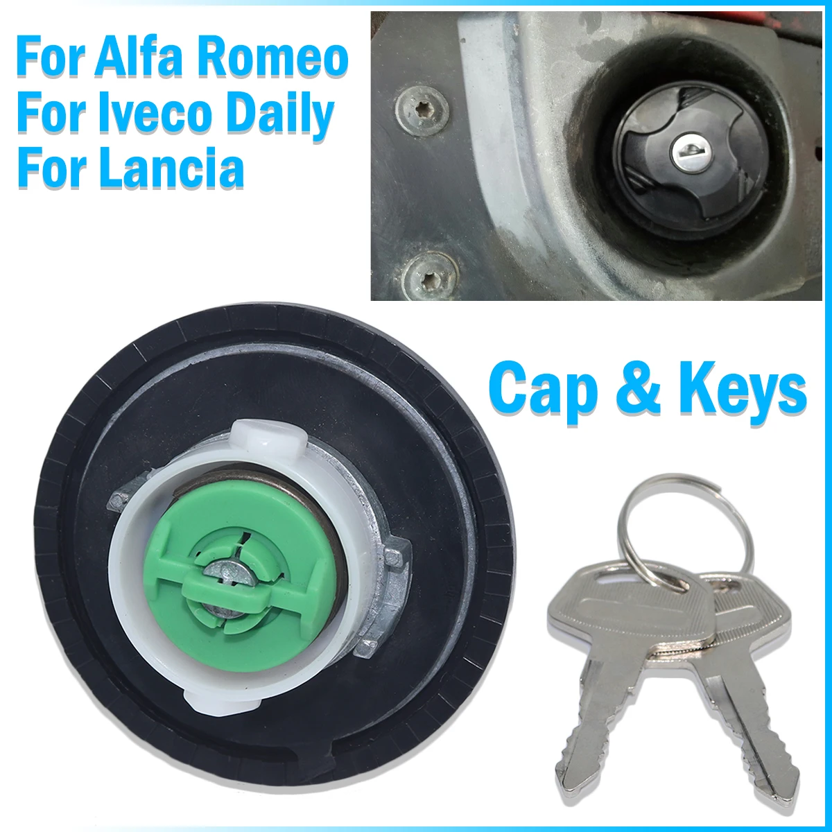 Tampas de bloqueio de enchimento de combustível para alfa romeo iveco segurança diária com tampa do tanque de combustível anti-roubo tampa de gasolina diesel 99-2014