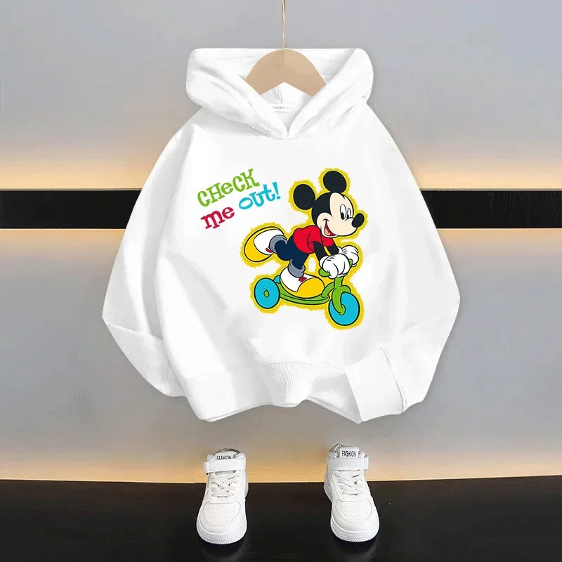 

New 2025 Disney Mickey and Minnie Kids Sweatshirt: Cute Cartoon Hoodie for Autumn, Perfect for Boys & Girls