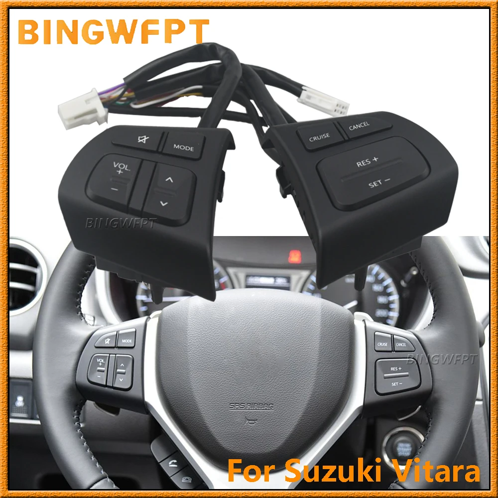 

Multifunction Steering Wheel Switch Button Audio Volume Cruise Speed Control Switch Button For Suzuki Swift SX4 S-CROSS Vitara