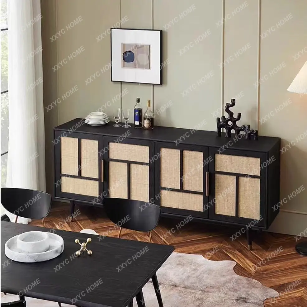 

medieval retro old solid wood dining side cabinet modern simple storage cabinet