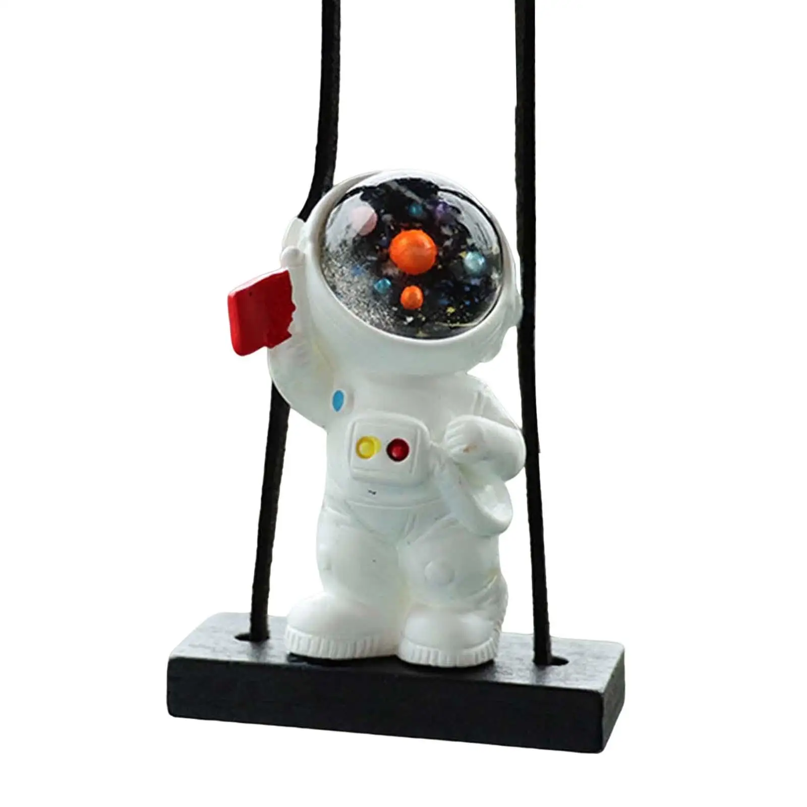 Car Astronaut Pendant Rear View Mirror Charm for Garden Bedrooms Office