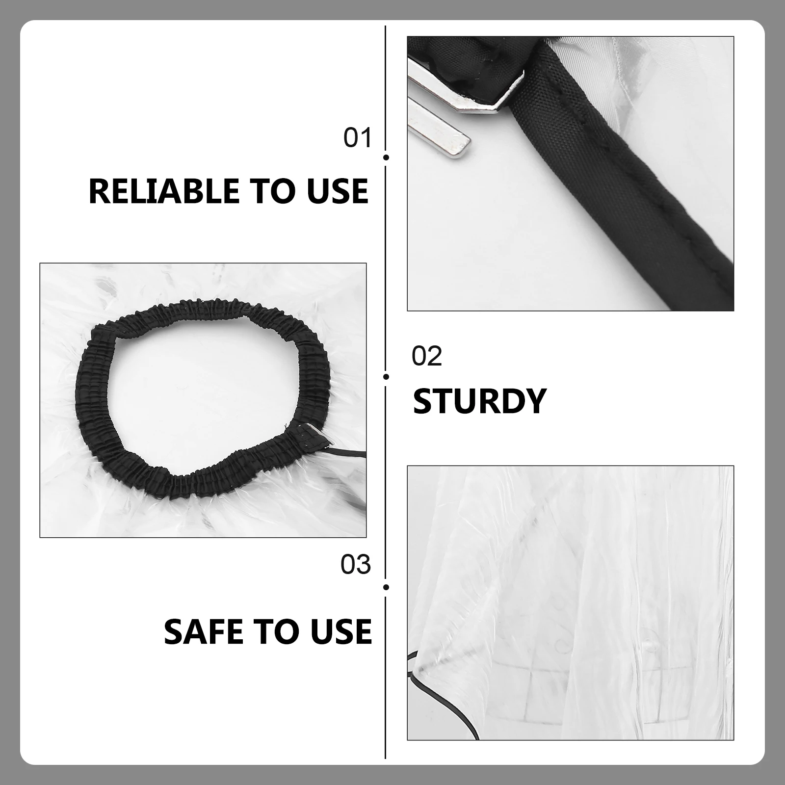

Plastic EV Hairdressing Cape Lightweight Waterproof Salon Use Adjustable Design Easy Clean Hair Care Apron Short Hairstyle Gown