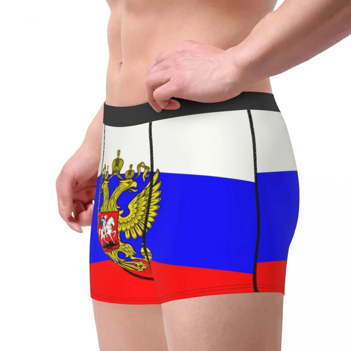 Custom Russian Flag Underwear Men Breathbale Boxer Briefs Shorts Panties Soft Underpants For Homme