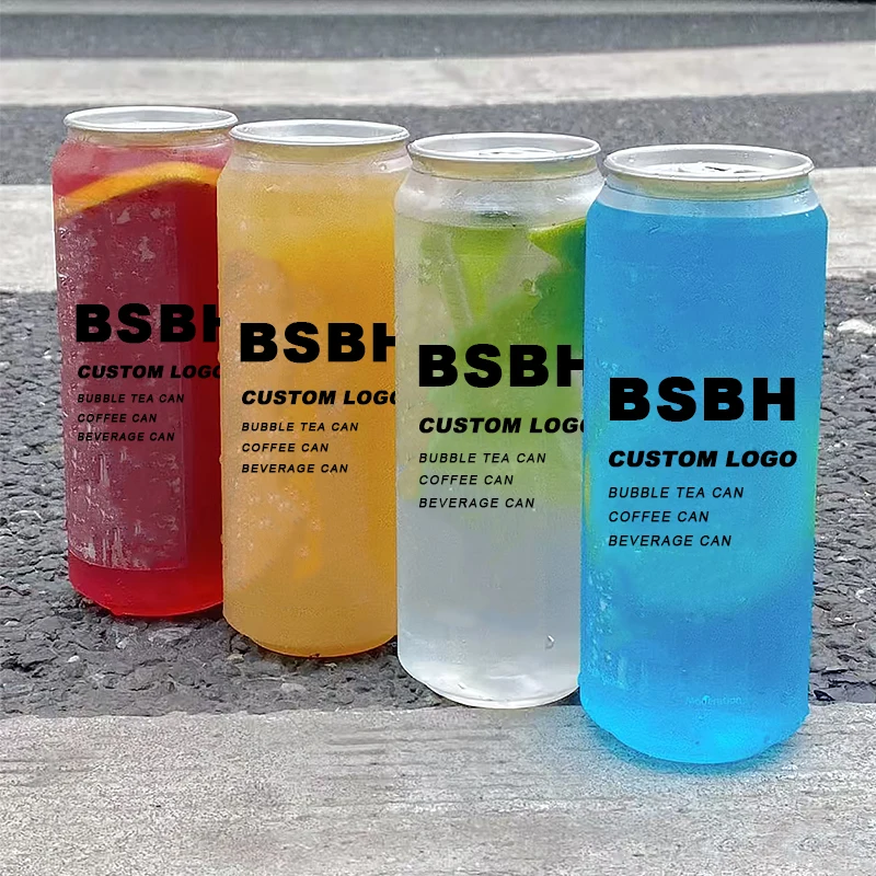 

200 pieces 500ml Plastic Cans For Beverage Soda Iced Coffee Cold Beer Plastic Pet Can Bottle