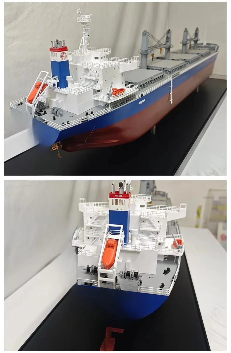 Exhibition hall ship model, sea navigation simulation, freighter decoration