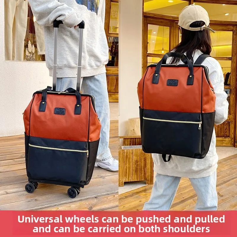 

Detachable Handheld Lage Bag Lightweight Wheel Universal Travel op Bapa Double oulder Pull Rod Bag
