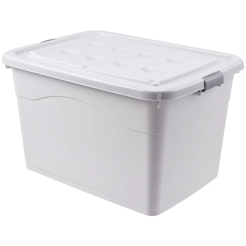 

Guest Thiened Plastic Storage Box with Wheel Sealable 45L ey Handle Eco-friendly Extra Large Capaci Storage Organizer