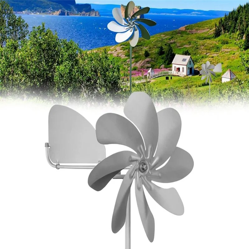 

【Hot Selling】Wind Rotator Outdoor Metal Windmill 360 Degree Rotation Heavy Duty Metal Windmill Garden Ground Plug