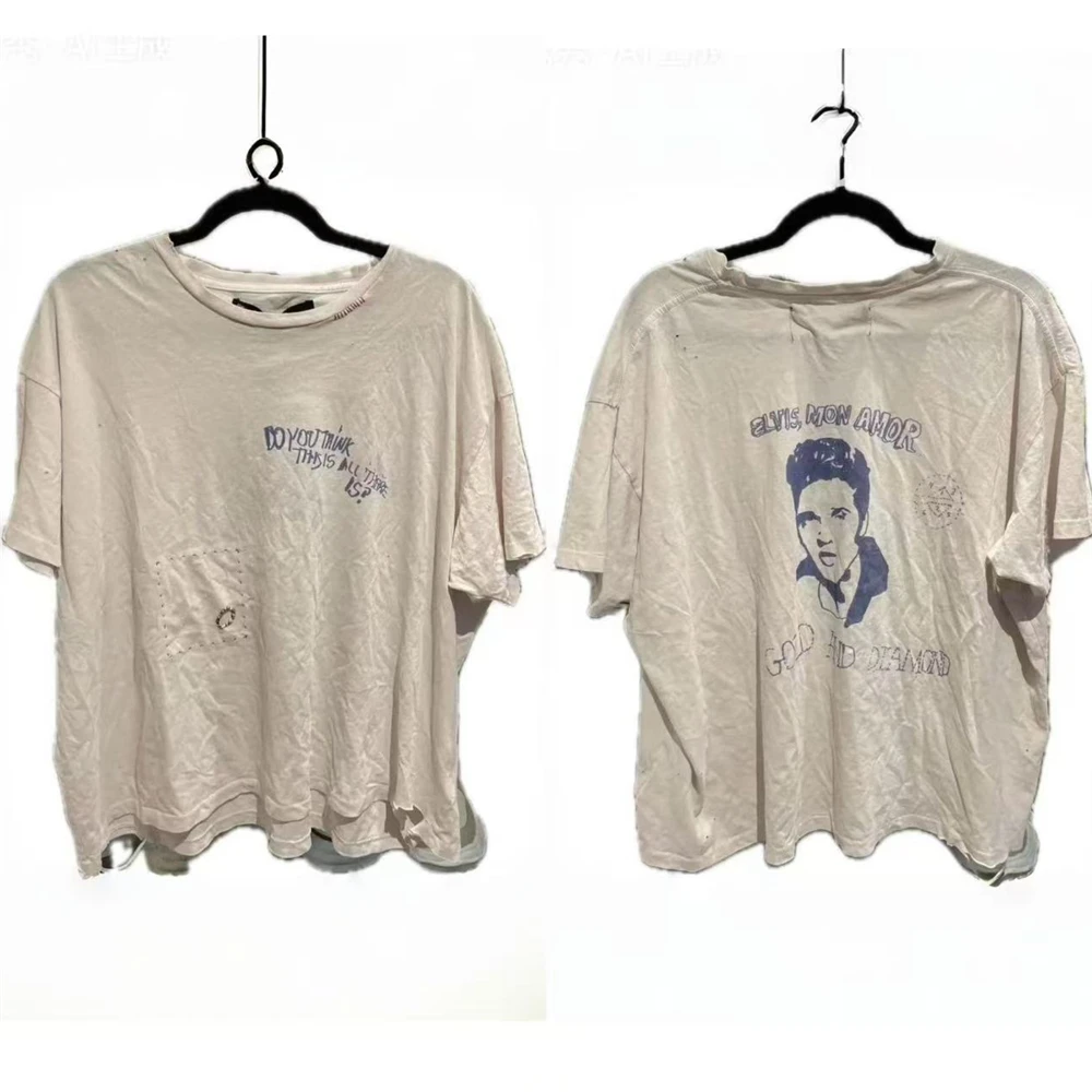 

Hole Paly Damaged Hem T-Shirt Men Women High Quality Top T Shirt Tee Tops