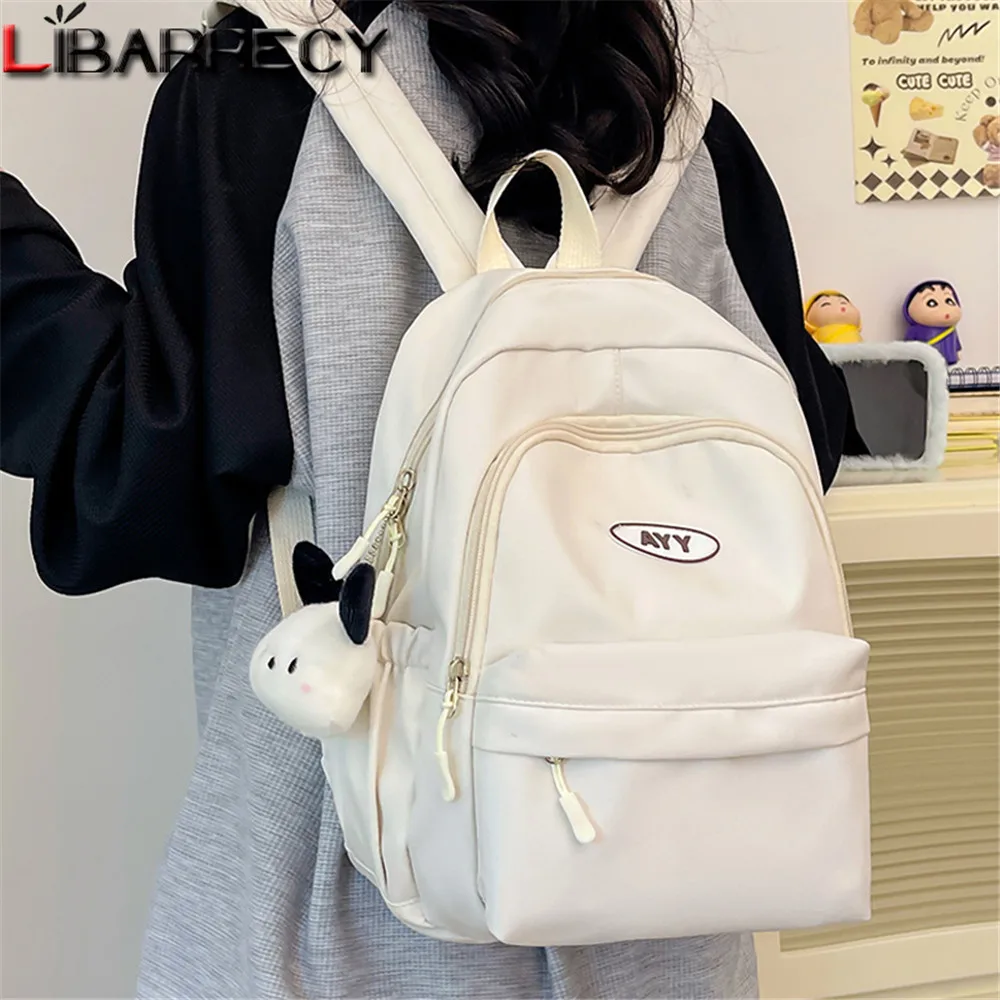 

Waterproof Teenage Girls Bookbag Casual Nylon Rucksack Fashion Backpacks Women Shoulder Bag High School Schoolbag Black Mochilas