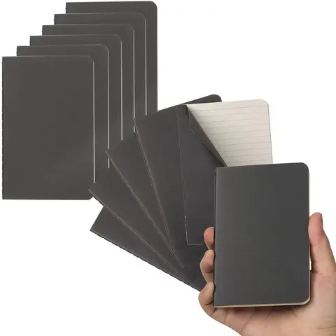 6/12/18 Pcs Mini Soft Sealed Notebooks For Both Men Women Use Going Out Traveler Writer 180 Sheets Each With 60 Checkered 1 Page