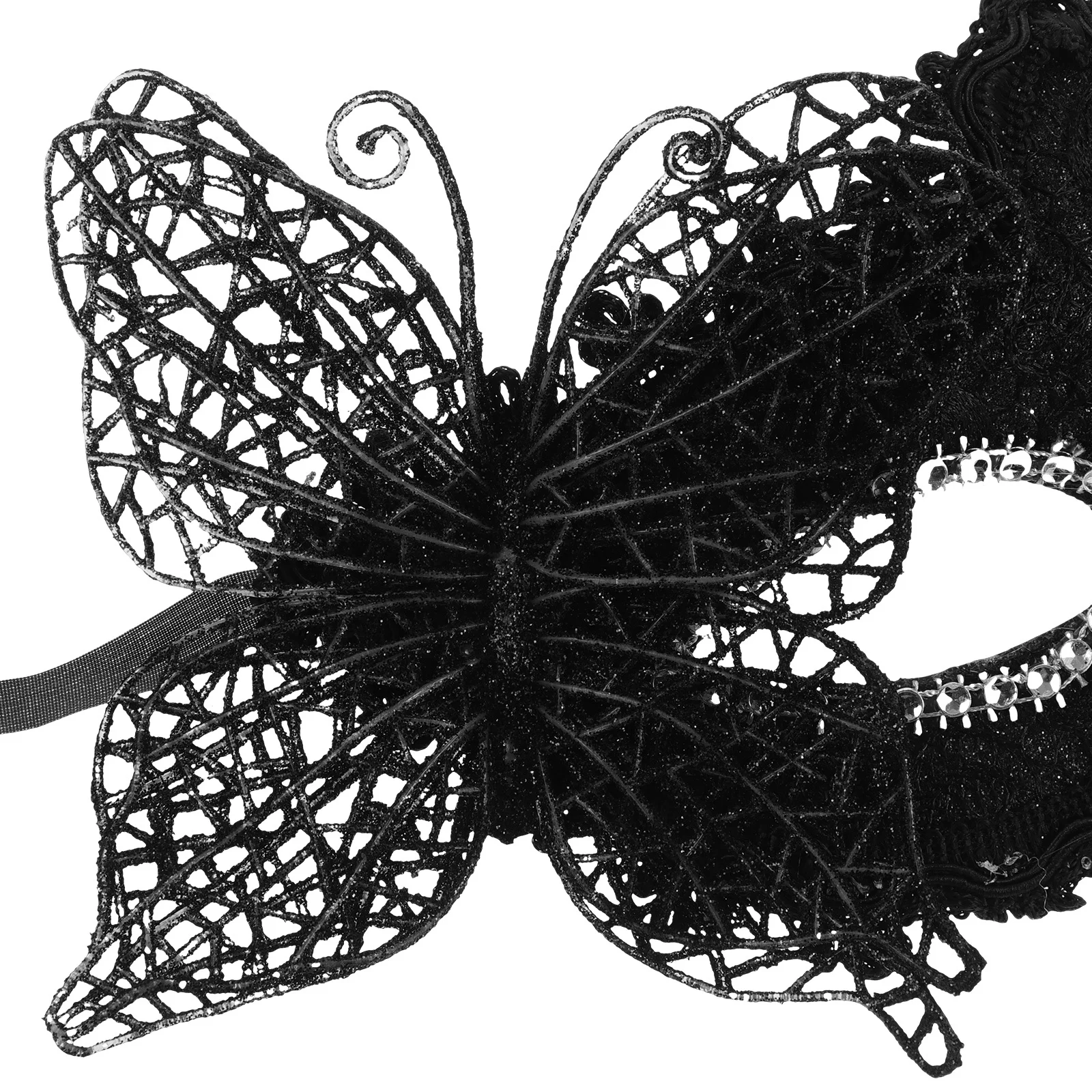 

Venetian Masquerade Half Face Mask Plastic Cloth Lightweight for Women Halloween Party Cosplay Mask Prop