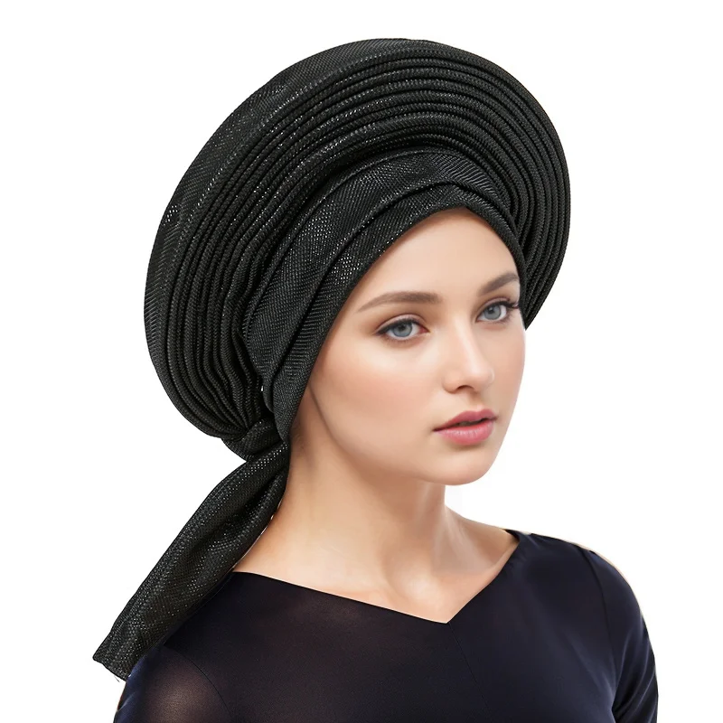 Muslim Hijab Inner Scarf Women Crinkle Undercap New Style Stacking Hat  Solid Color Lightweight Leisure Cap