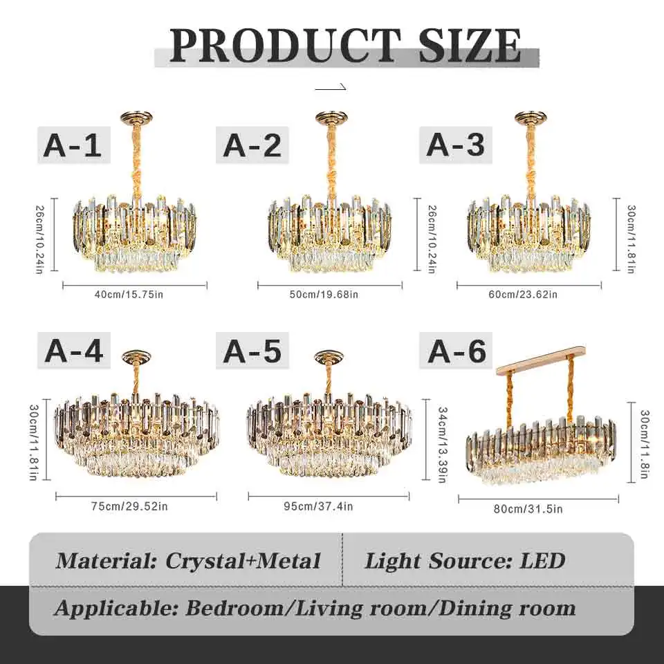LED الحديثة الثريات البلورية/ النجف الكريستالي ضوء السقف الفاخرة مع E14 حامل مصباح لغرفة الطعام المطبخ جزيرة غرفة المعيشة المنزل #2