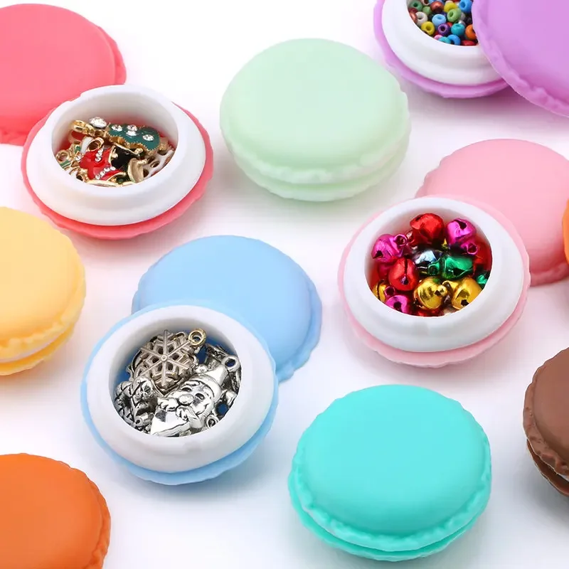 

9pcs/lot candy color Macarons storage box portable Mini gift package box lovely jewelry package box case for Small items