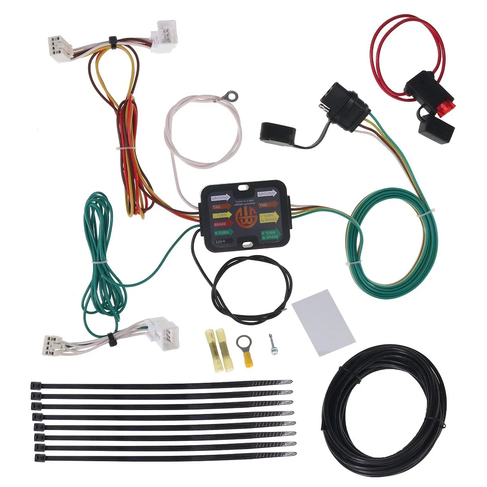 Trailer connector Trailer accessories 4-pin 3-to-2 power converter American car wiring harness trailer accessories