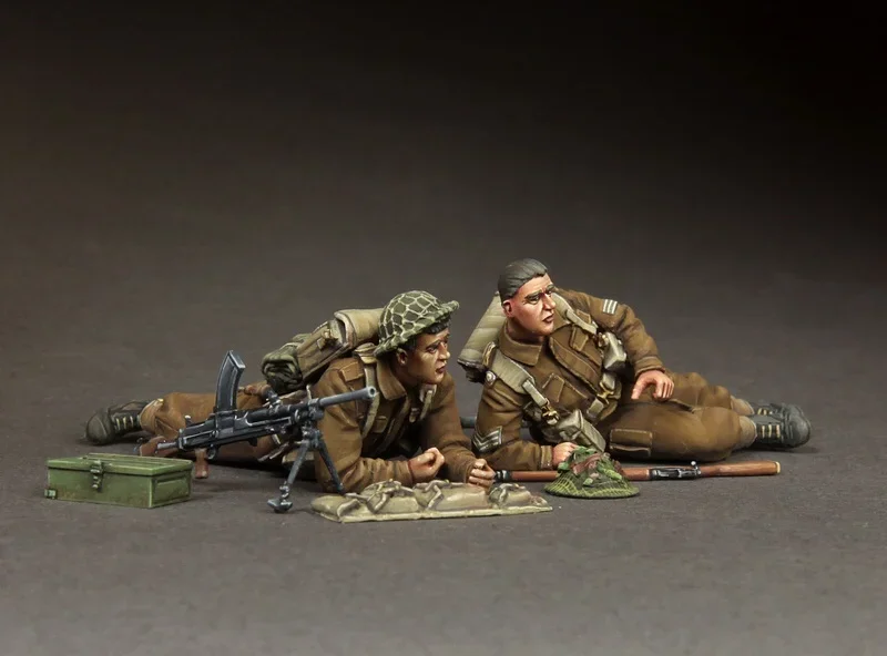 1/35 Soldato Maschio Figura GK Tema Militare (Sei Persone) Modello In Resina Smontato e Non Verniciato Kit Auto-erettante Pittura FAI DA TE