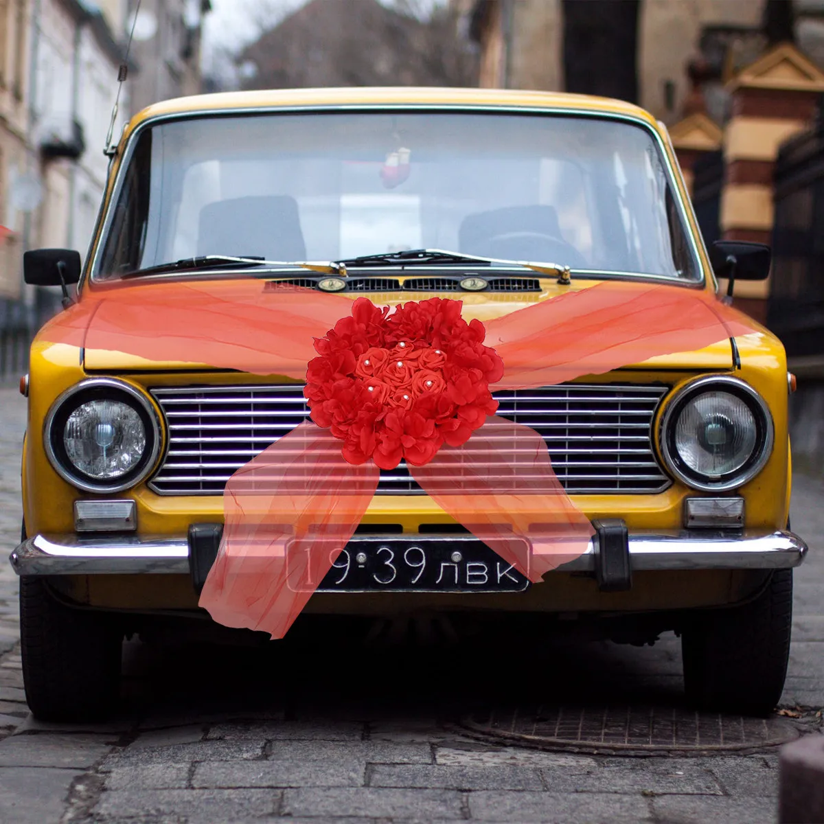 1-個の結婚式の車の花の装飾高品質造花お祝い再利用可能な装飾結婚式の車の誕生日パーティー用