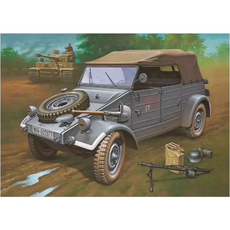Model, Assembled Tank Jeep, Platinum Edition 1/9 Household Ornament
