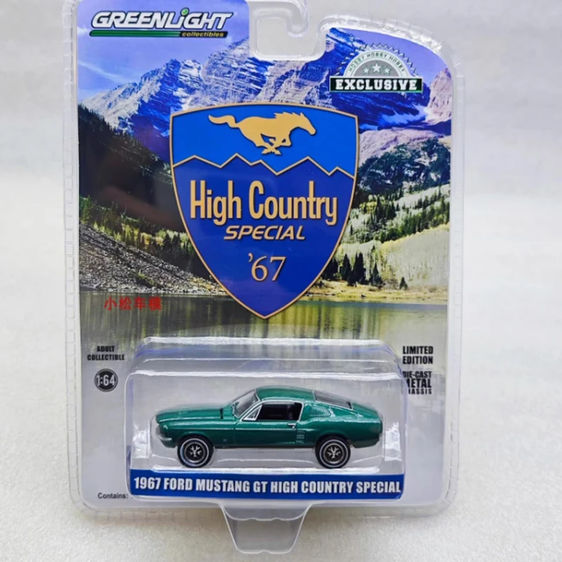 Grünes Licht 1:64 Maßstab 1967 Ford Mustang GT High Country Spezial legierung Auto Modell statische Dekoration Sammlerstücke Geschenk Spielzeug