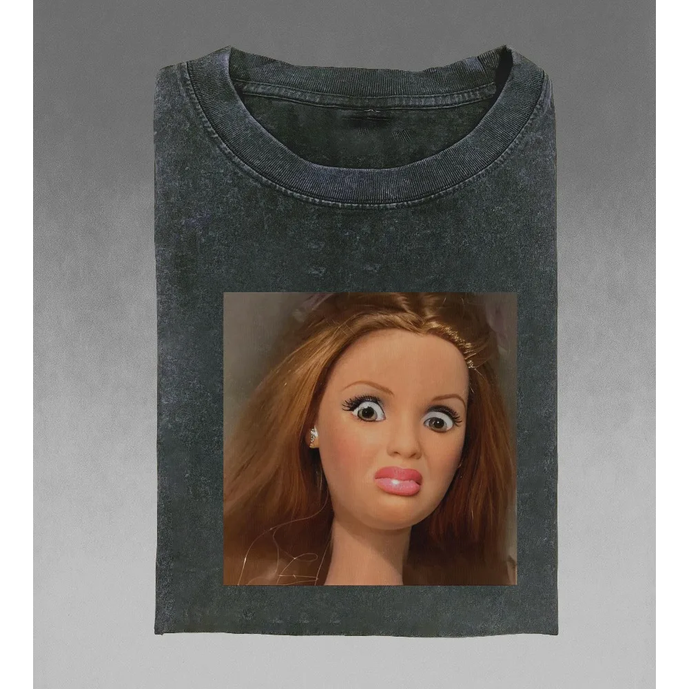Vintage 90s Doll Face Meme Shirt Trendy, Weird Shirt, Sarcastic, Specific Shirt Graphic Summer Fun Unique Doll Shirt