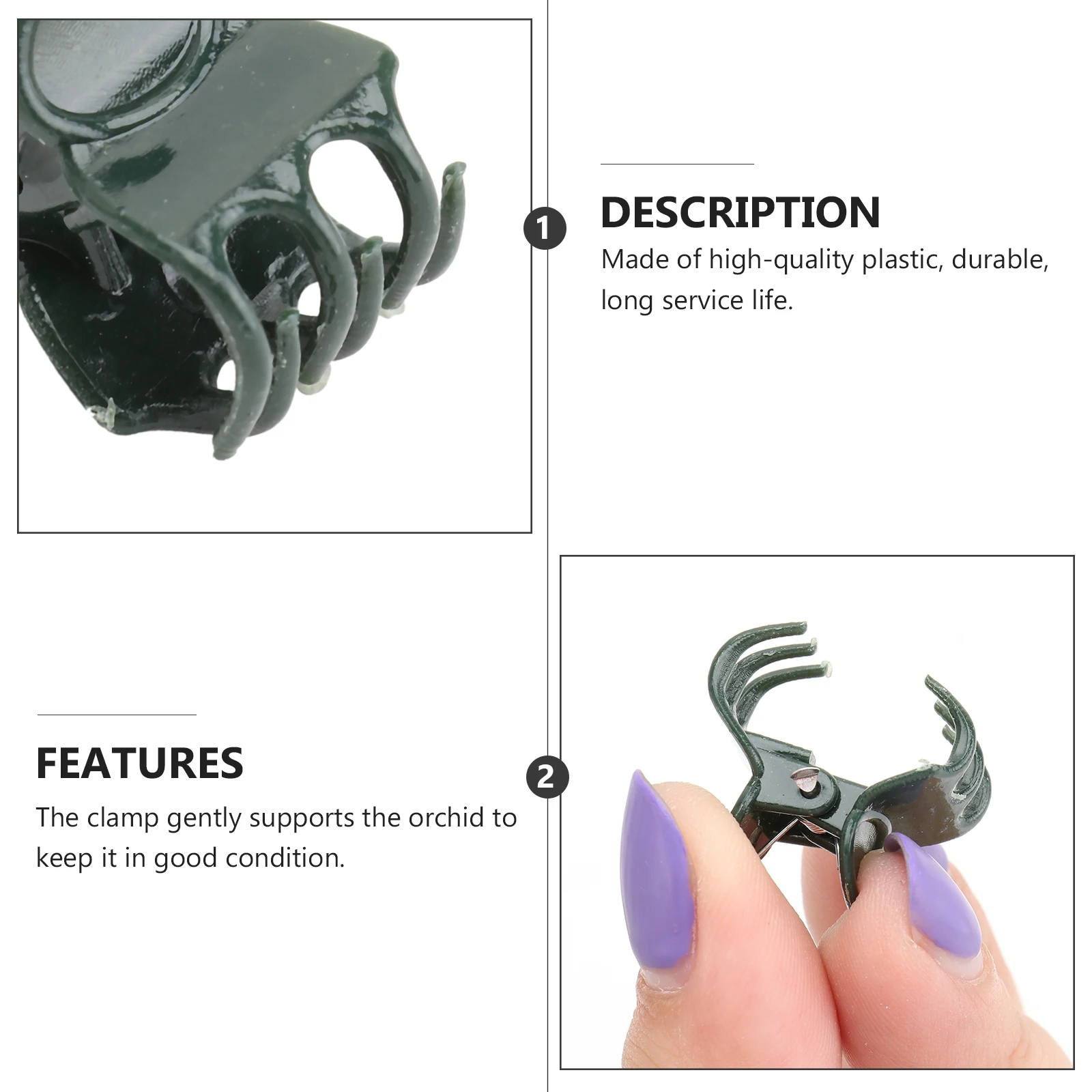 

100Pcs Orchid Clips Plastic Plant Support Clips for Stem Protection Flower Vine Support for Growing Orchids Plant Gripper