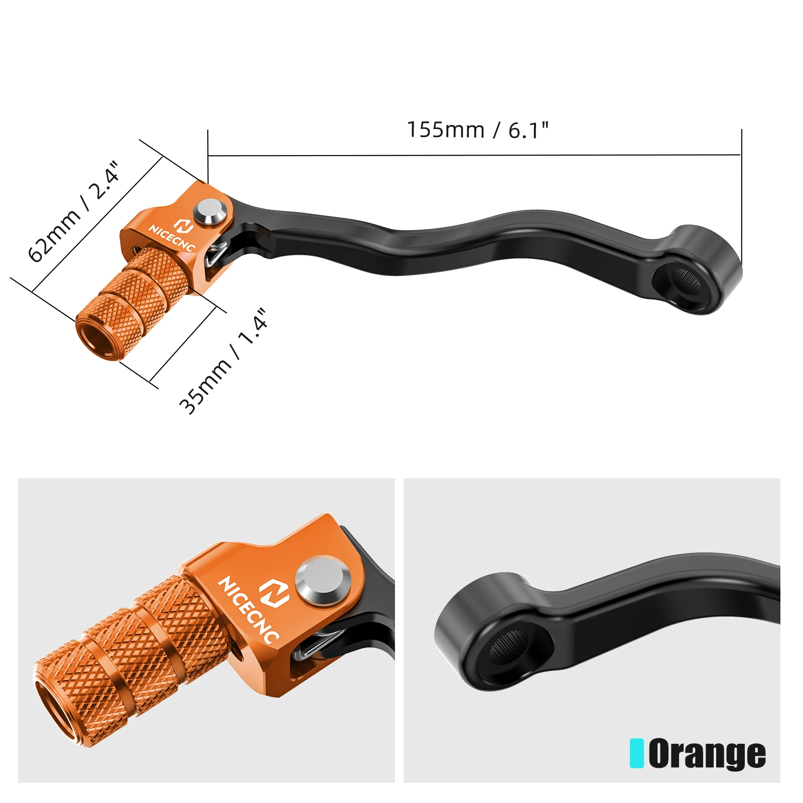 NICECNC For KTM EXC 300 2024-2025 EXC 250 XCW 300 Forged Gear Shift Shifter Lever Folding Tip SX 125 SX 250 XC 250 300 2023-2025 - view 2