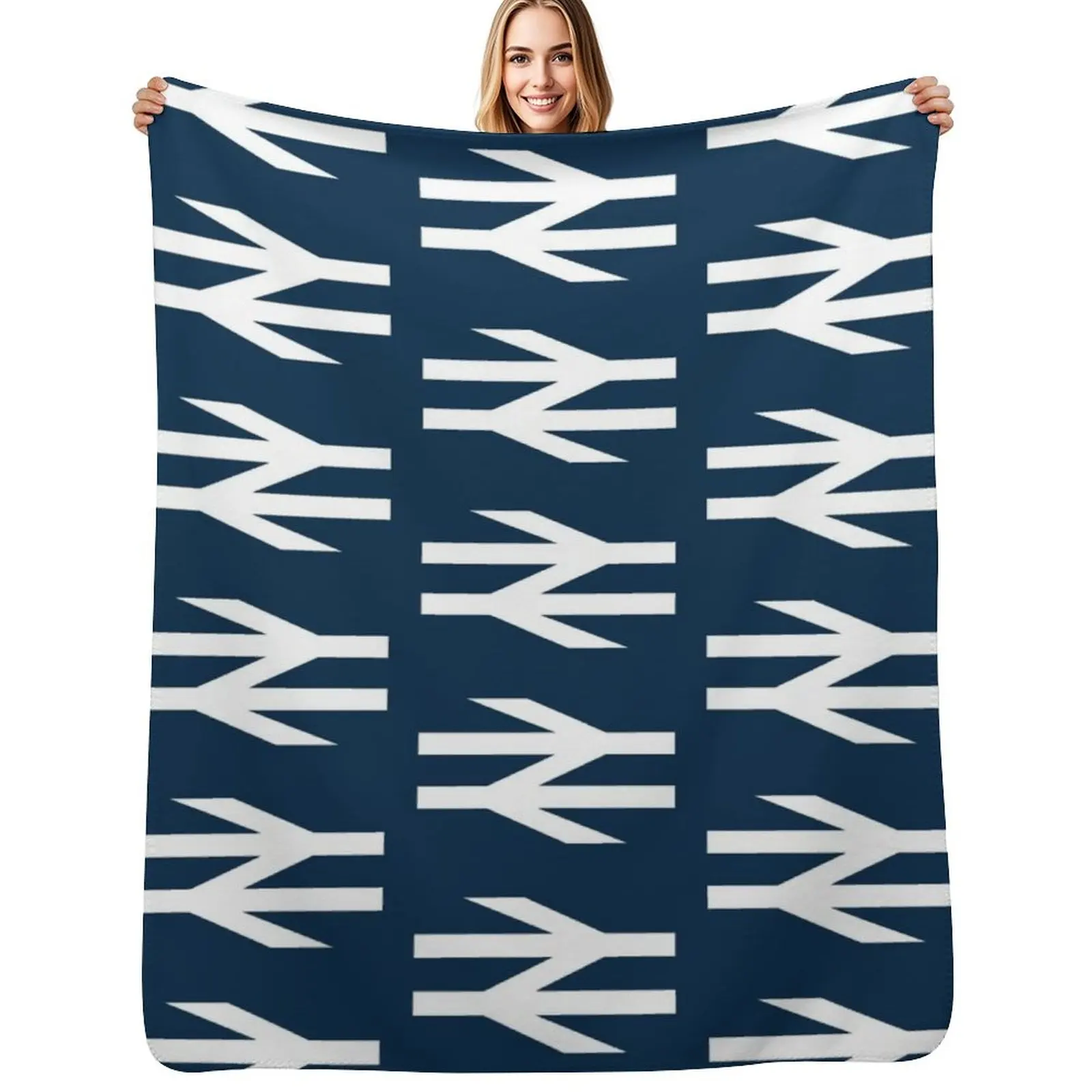 British Rail White Throw Blanket Spring Fall Cozy Throw Blanket for Couch