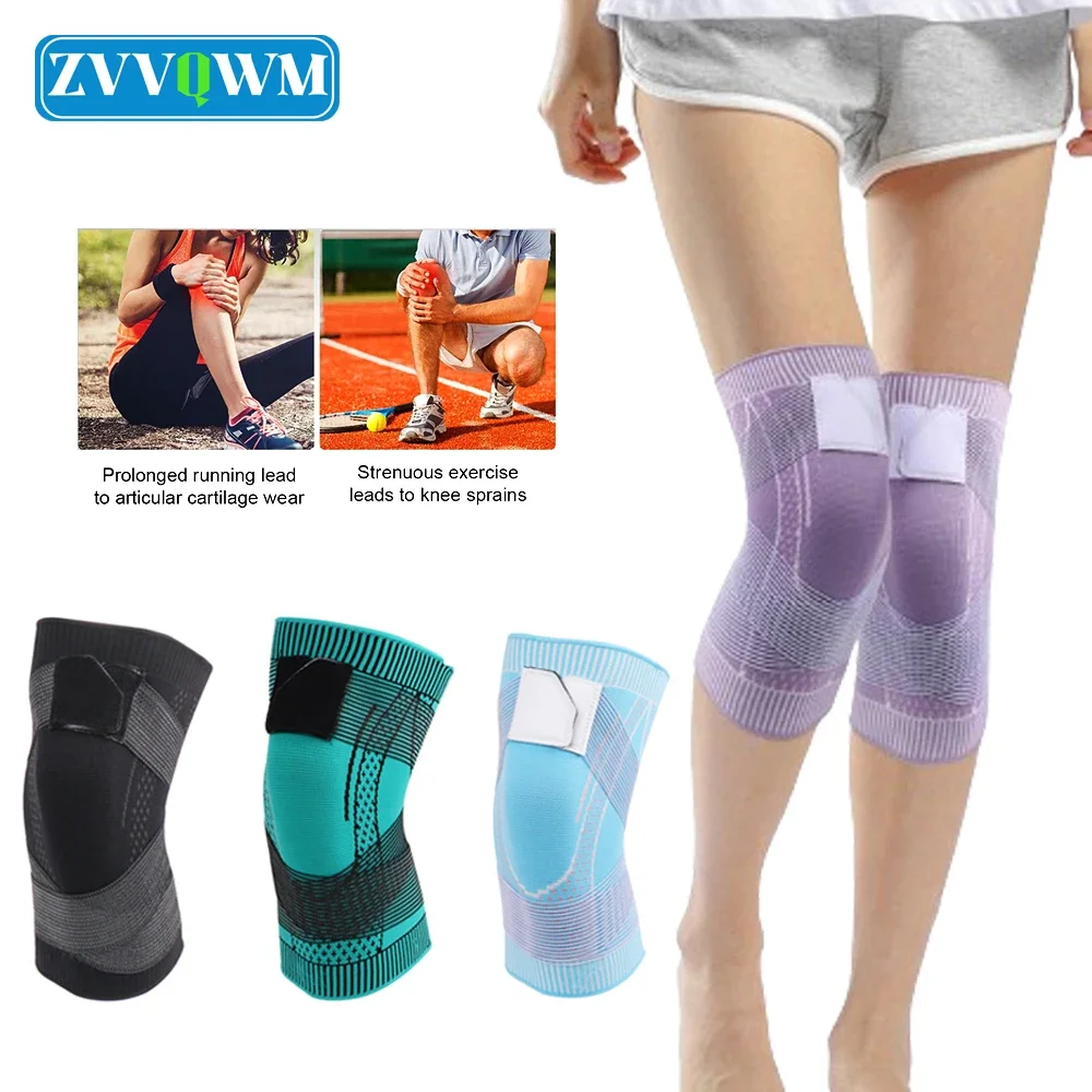 

1Pcs Elastic Compression Knee Sleeve Women Men Exercise Knee Brace Leg Sleeve Workout Joint Pain Knee Sleeve Running Basketball