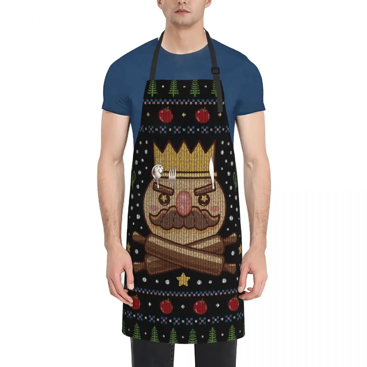 Onion Kingdom Ugly Sweater Apron For Hairdresser Barista Apron