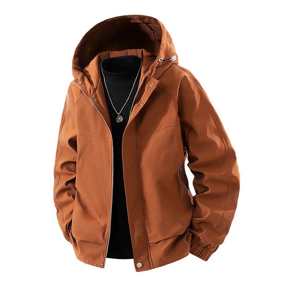 8XL Plsu Size Hooded Windbreaker Jacket Men Spring Autumn Camp Jackets Fashion Casual Coat Male Big Size 8XL Outerwear Outdoor