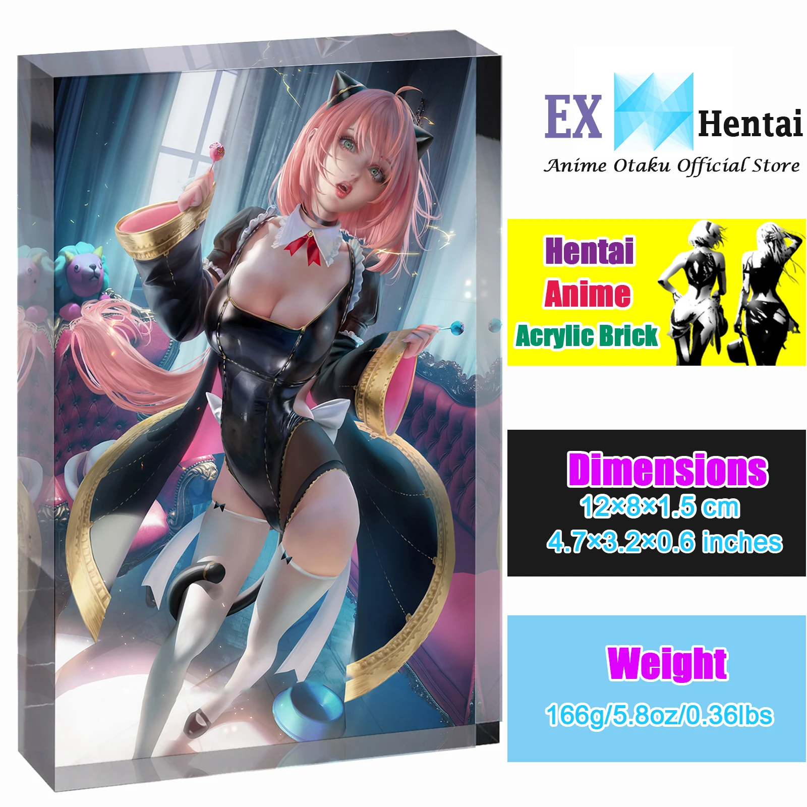 

Sexy Anya Waifu Figure,Spy x Family 3D Desk Poster,Hentai Anime Acrylic Block, Collectible Gamer Gift for Men Otaku