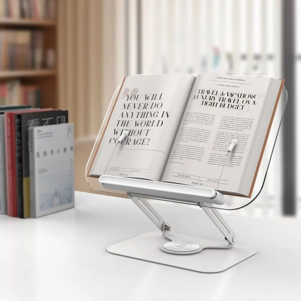 6pcs-set-acrylic-reading-rack-360°-rotation-with-elastic-page-clips-reading-stand-foldable-adjustable-tablet-laptop-stand