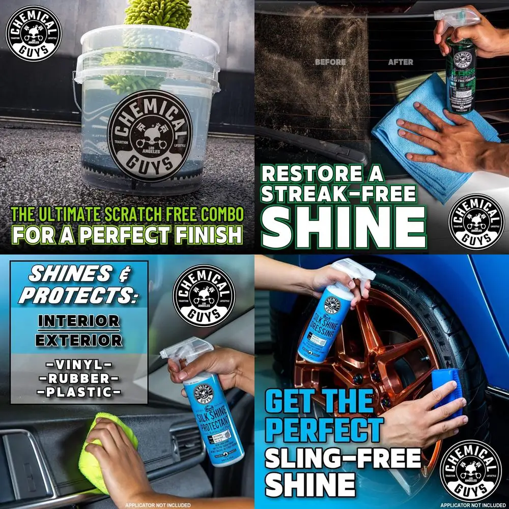 

Chemical Guys 10-Piece Arsenal Builder Car Wash Kit with Foam Gun, Bucket, and 3 - 16 fl oz Car Care Products & Chemicals - Work