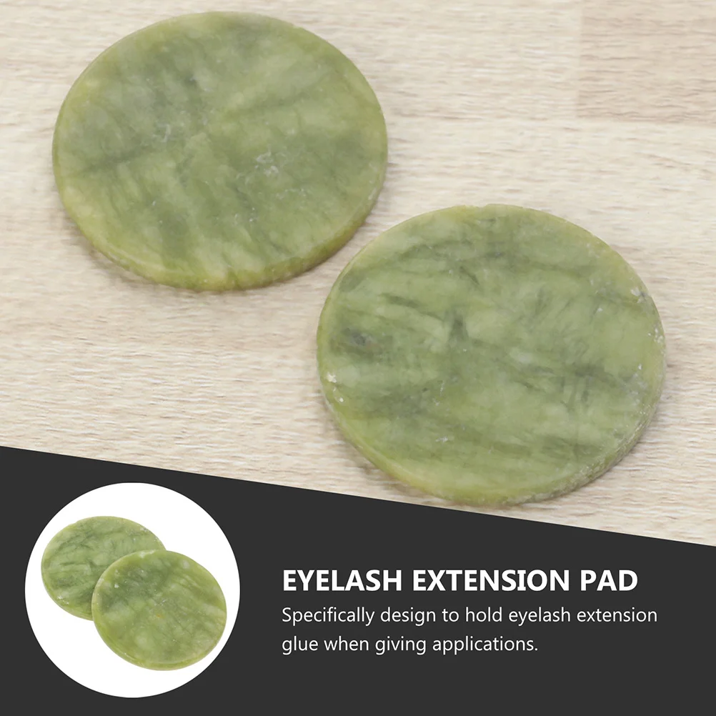 6 szt. Jadeitowe podkładki do przedłużania rzęs, paletki na klej, zapobiegające wysychaniu, akcesoria do przedłużania rzęs, profesjonalne, do użytku osobistego.