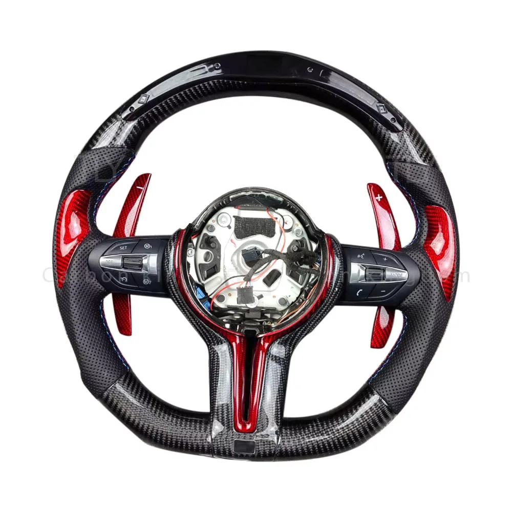 M2 M3 M4 M5 M6 X5M X6M F80 F30 F10 F16 F10 F30 F32 F36 Interior Carbon Steering with Light Emitting Diode