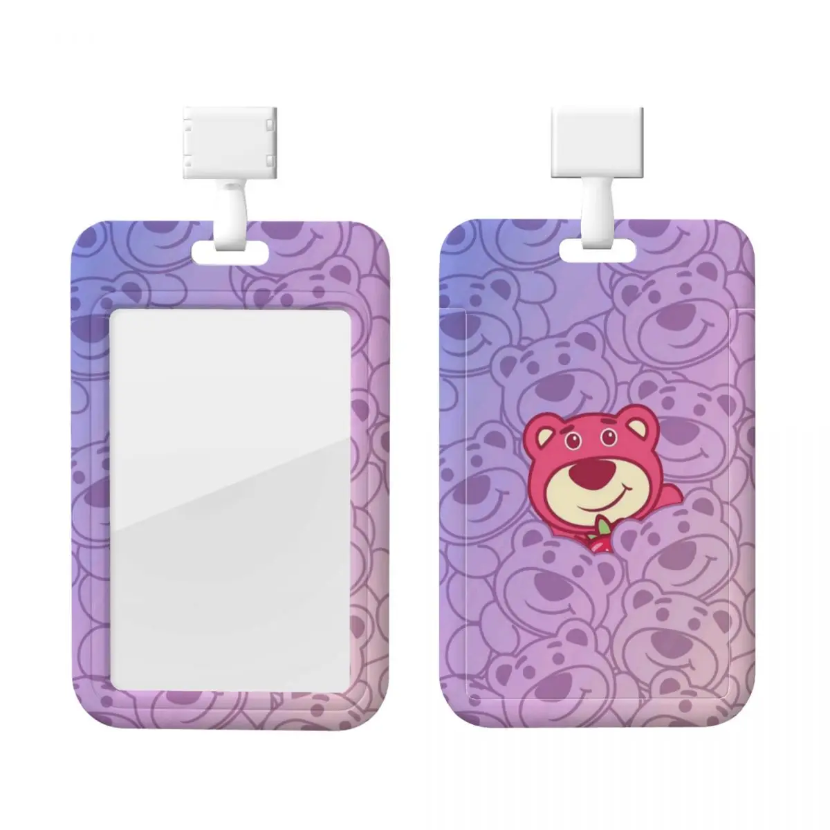 

Custom Lotso Huggin Bear Hugger Card Badge Holder Card Holder Men Women Neck Strap ID Credential Holder For Nurse