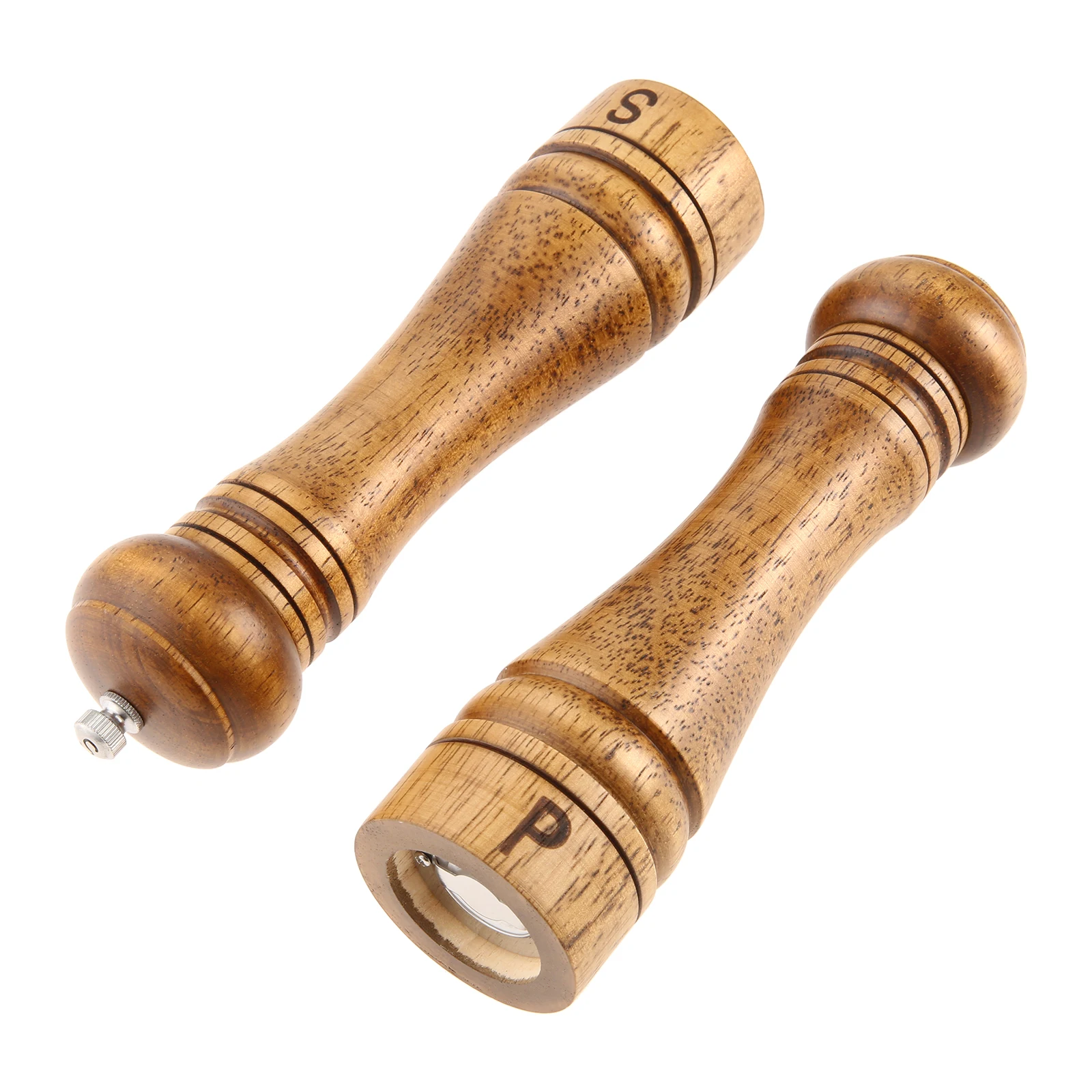 1PC Adjustable Wooden Salt Grinder & Pepper Grinder Oak Wood Large Capacity Ceramic Grinding Kitchen Tool Durable Easy To Refill