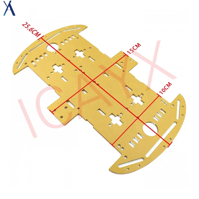 Chasis de coche inteligente 2WD, placa inferior de coche de 2 ruedas, placa inferior de coche de 4WD, acrílico transparente
