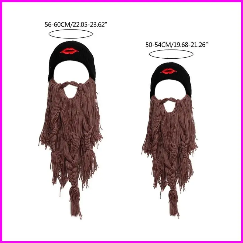 Winter Balaclava Full Face Cover Hoed Gebreide Baard Hoed Verstelbaar voor volwassen kinderen