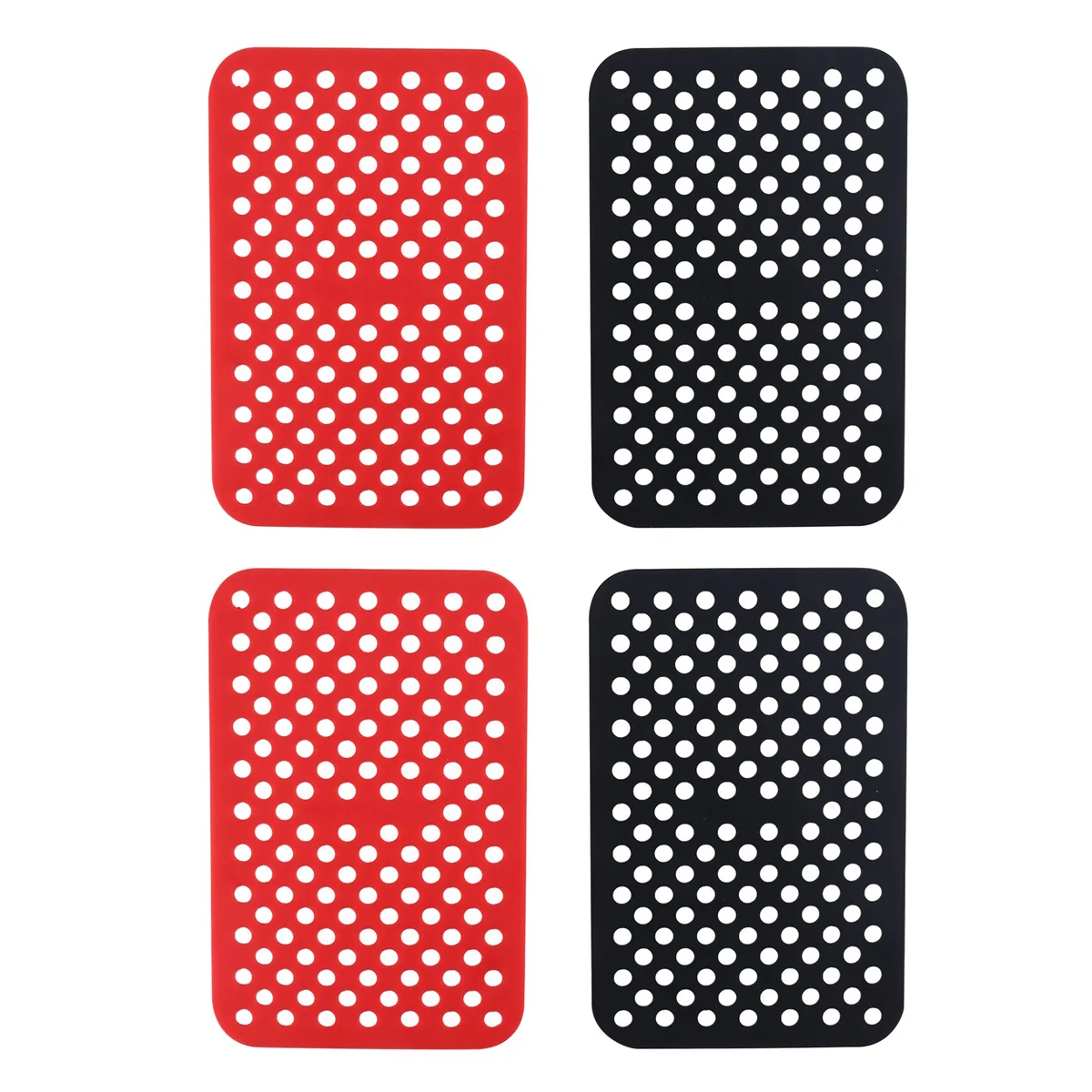 Reusable Silicone Air Fryer Liners for Ninja Foodi Dual Air Fryer DZ201, Non-Stick Air Fryer Accessories Parchment Paper