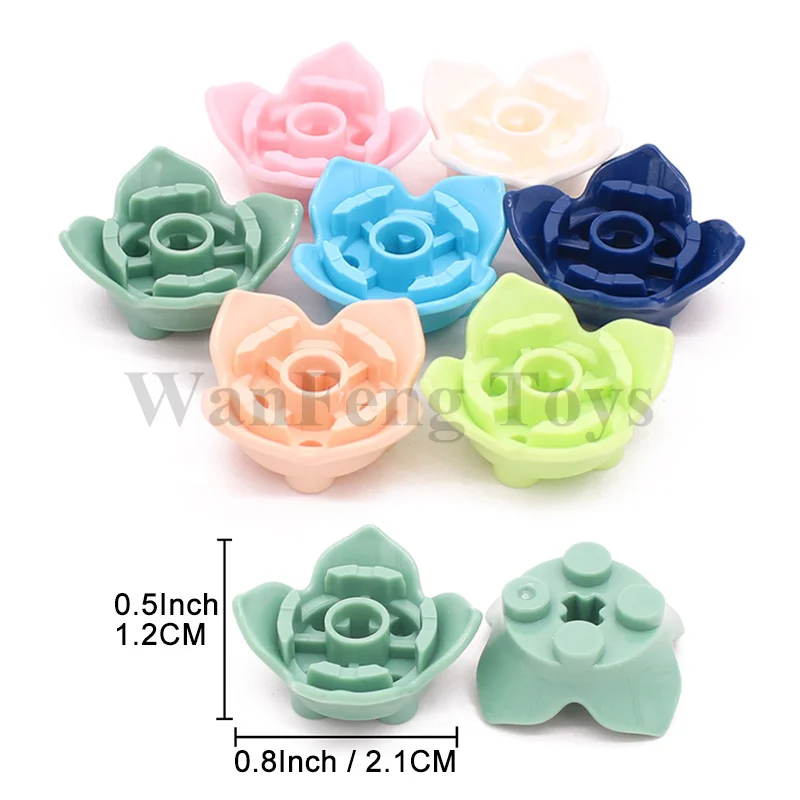 20PCS MOC Bricks Plant Flower Parts Garden Model Kit City Streer View Assembles Bricks DIY Accessories Compatible with 15469