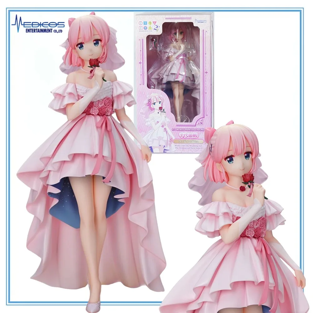 100% Original in Stock Medicos Entertainment Machikado Mazoku: 2-choume Chiyoda Momo Wedding Ver. Collection Series Model Toys
