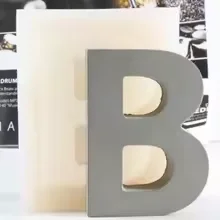 Capital letter concrete silicone mold cement letter decorative mold