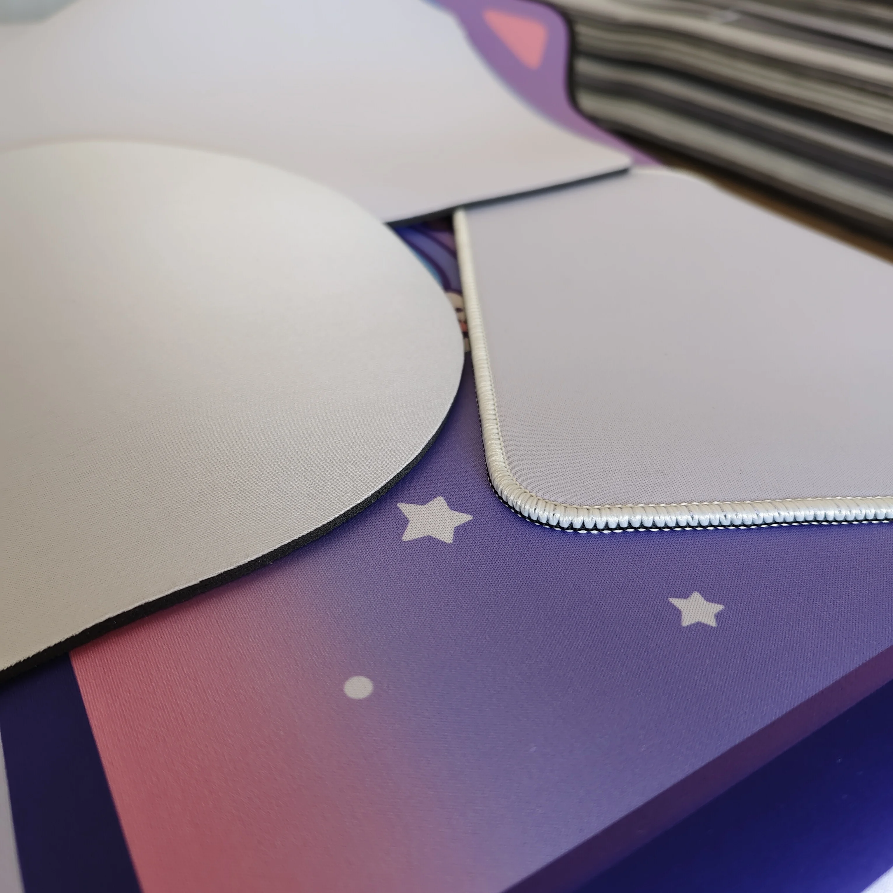 Sublimation Blank Neoprene Square Mouse Pad Rubber Pad Die Cut White Blank Non-Slip Rubber Keyboard Mouse Pads