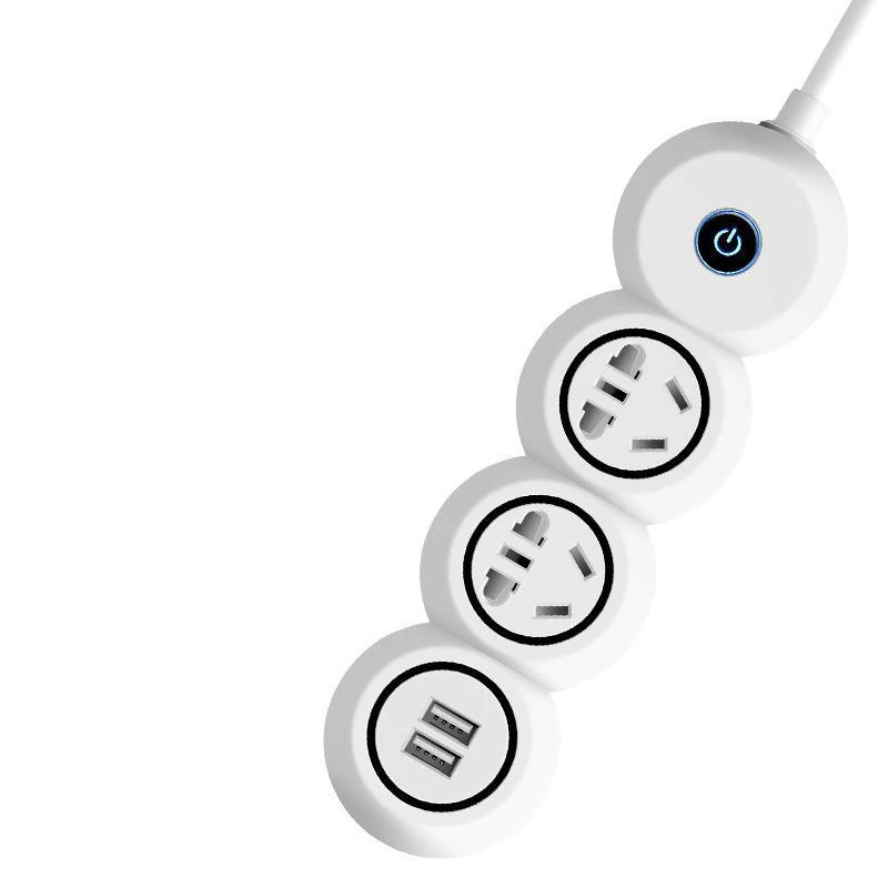 

Usb Power Strip Multi-hole Multi-port Plug Student Dormitory Home Pink Cute Socket With Cable Power Strip Power Converter