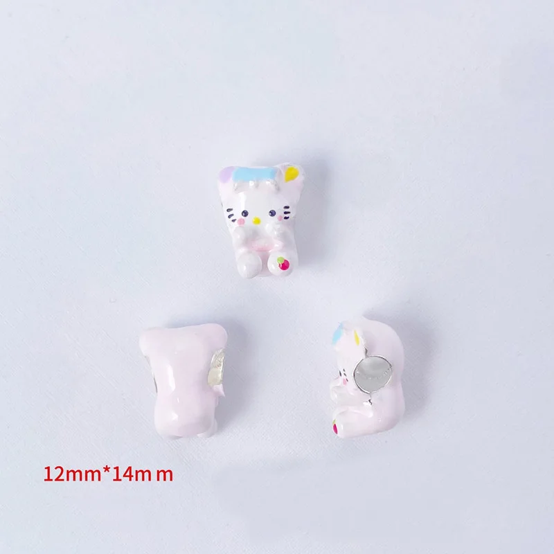 Miniso Fashion Sanrio Kuromi manik-manik mempesona, hadiah aksesori perhiasan gelang wanita asli