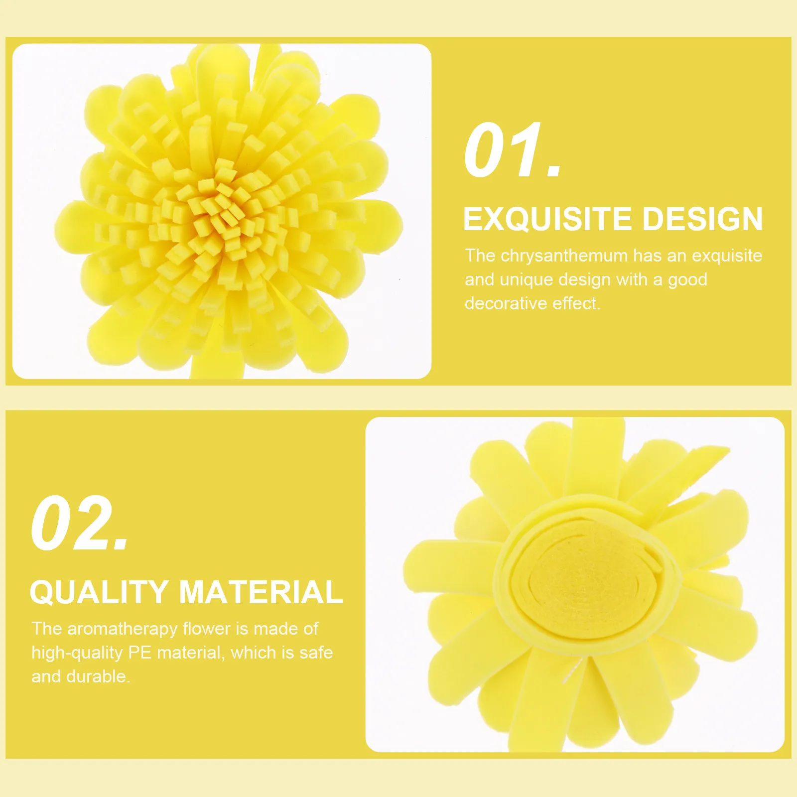 

100Pcs Aroma Chrysanthemum Diffuser Flowers Pe Aromatherapy Accessories for Essential Oil Perfume Diffusion Mood Boosting