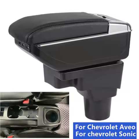 Rotatable Storage Box For Holden Barina 2012-2018 Car Armrest Box Center Console Armrest Arm Rest For Chevrolet Sonic Aveo