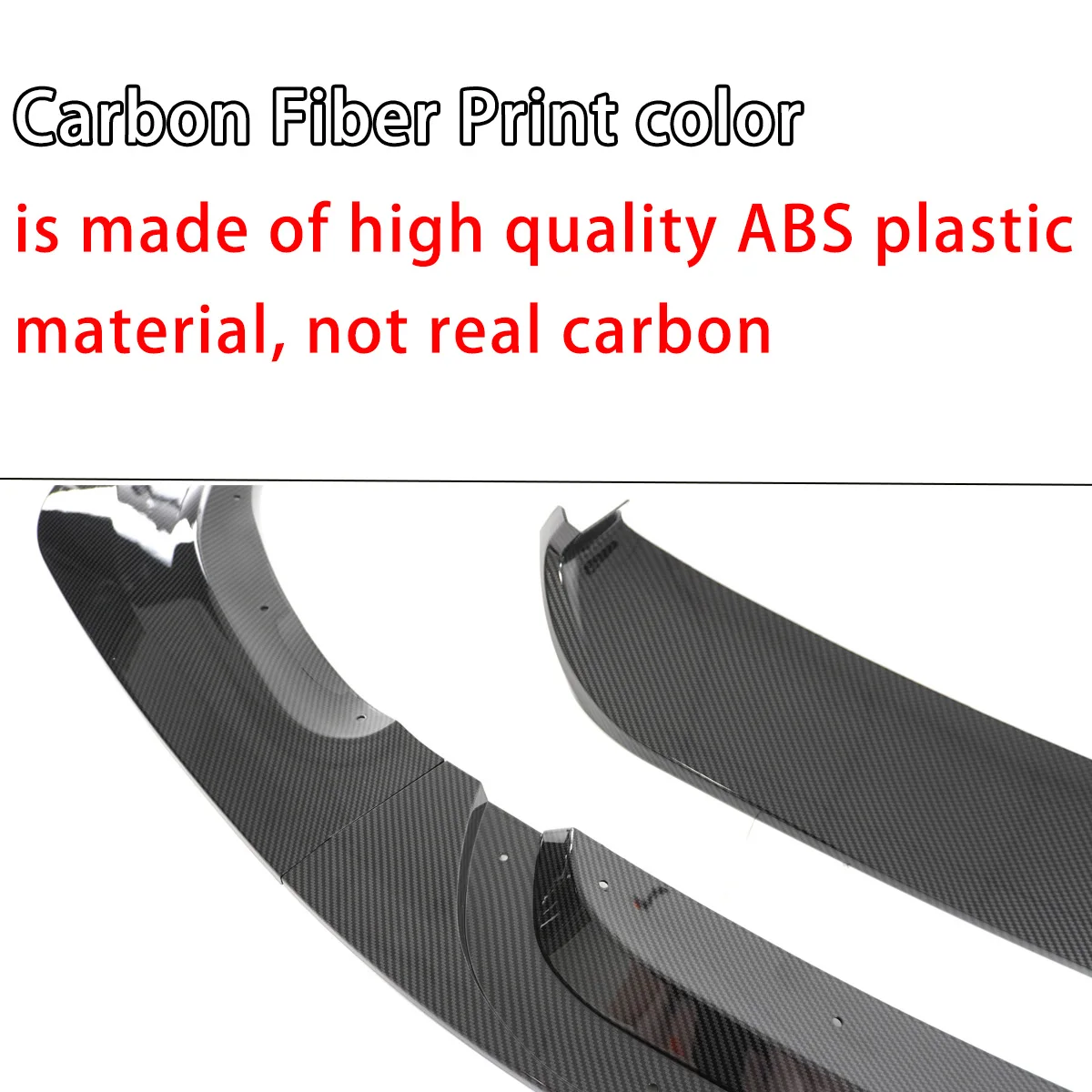 For BMW F80 M3 F82 F83 M4 2015 2016-2020 Front Bumper Lip 6PCS Spoiler Splitter Cars Accessories Body Kit Carbon Fiber Print